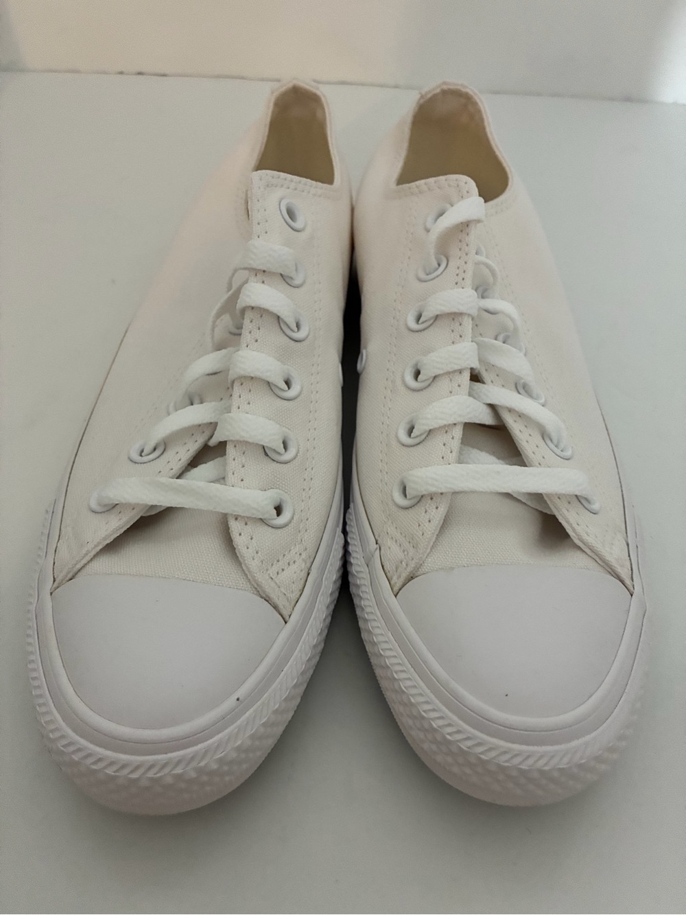 Converse White Low-Top Canvas Sneakers